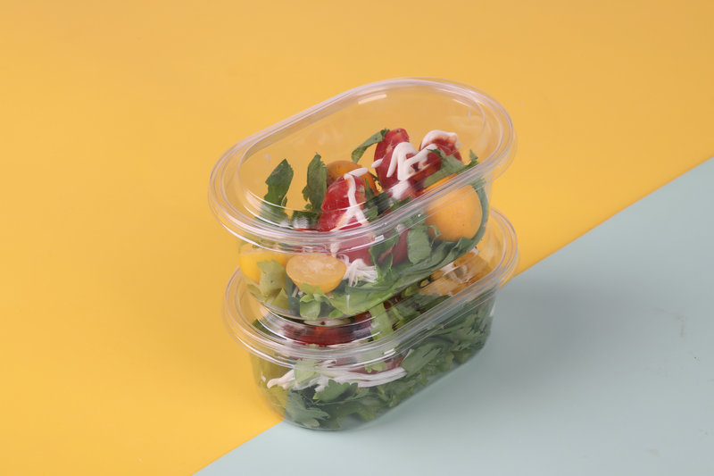 Mangkuk Salad Plastik PET Sekali Pakai 2