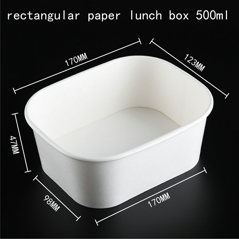 Kotak Makan Siang Kertas Persegi Panjang 2