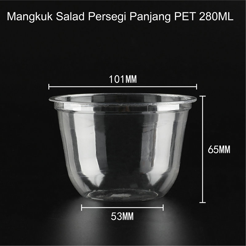 Mangkuk Salad Plastik PET Sekali Pakai 1