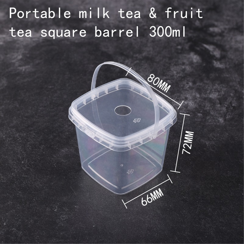 Tong Susu Teh Buah Bulat/Persegi Portabel 1