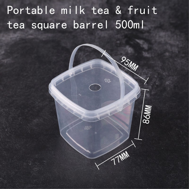 Tong Susu Teh Buah Bulat/Persegi Portabel 2