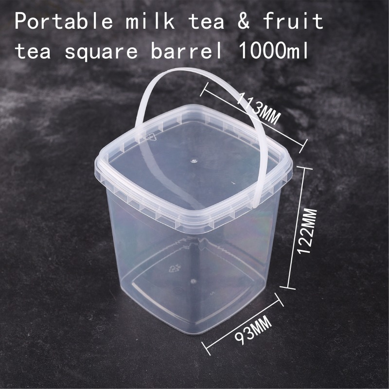 Tong Susu Teh Buah Bulat/Persegi Portabel 3