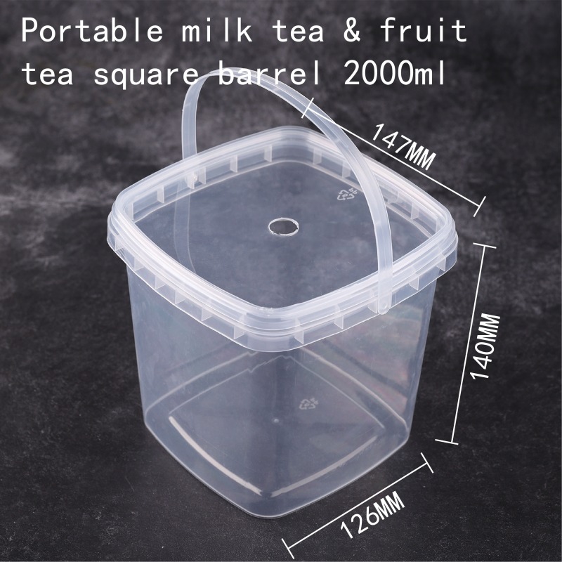 Tong Susu Teh Buah Bulat/Persegi Portabel 4